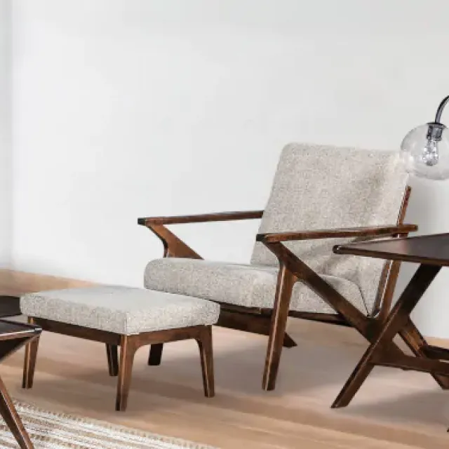 Handcrafted Amish accent chair with wood frame